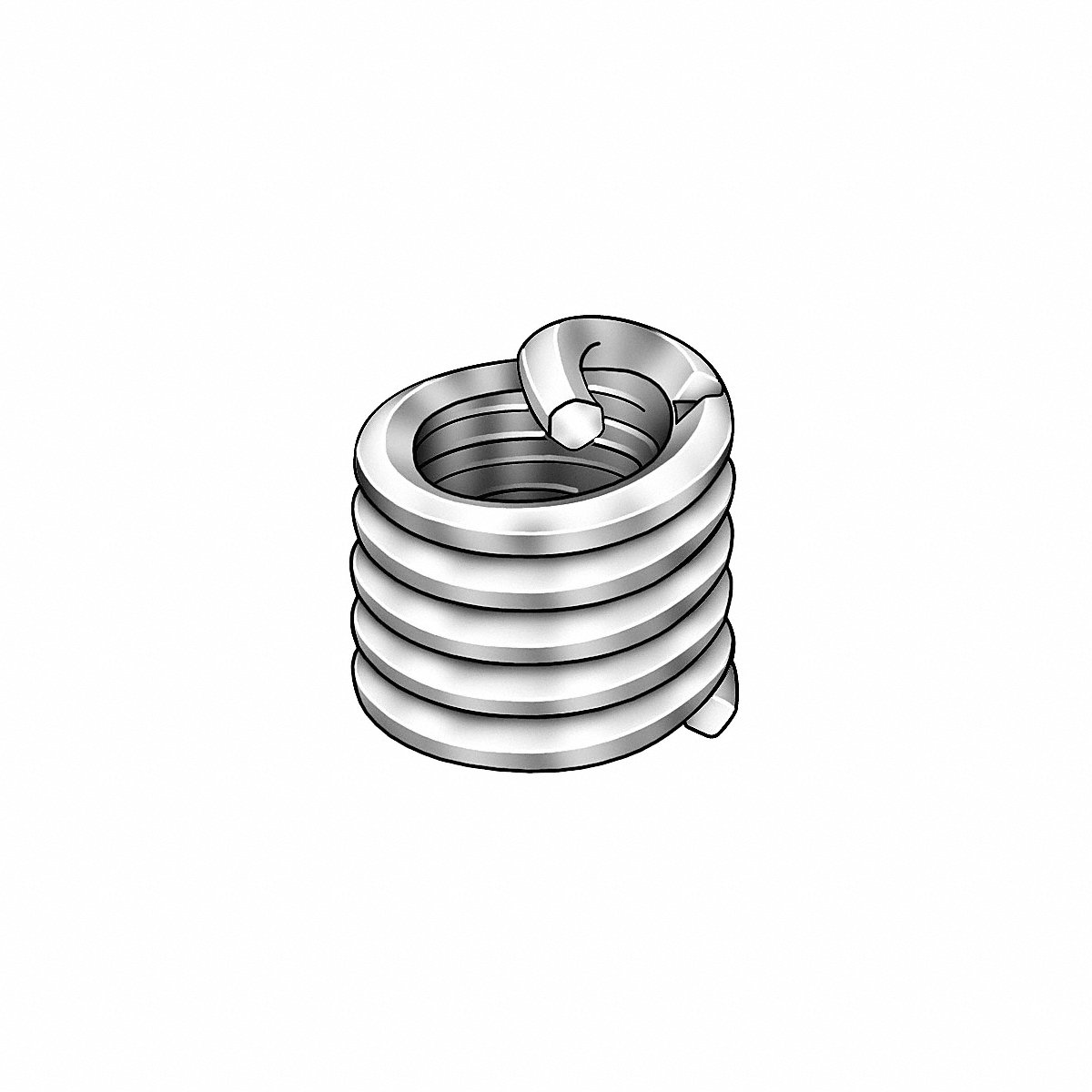 Crossroad Distributor Source Inc. Helical Insert Stainless Steel 1 1/2-6 1.500 In L (3532-1.1/2X1.0D) - Pack of 5