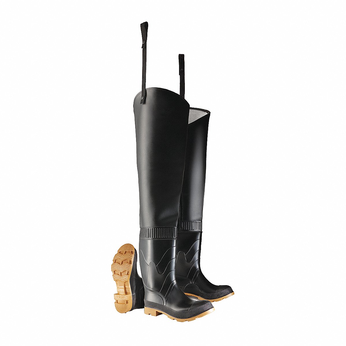 Dunlop Hip Wader, Men'S, 9, Steel, Black, Pr (8605600)