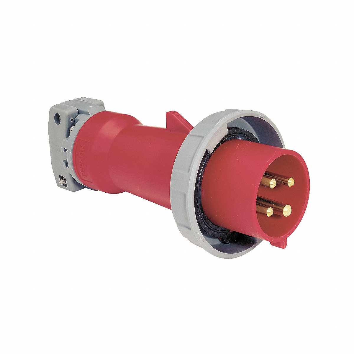 Hubbell IEC Pin and Sleeve Plug 60 A Red 3 Pl (HBL460P7W)