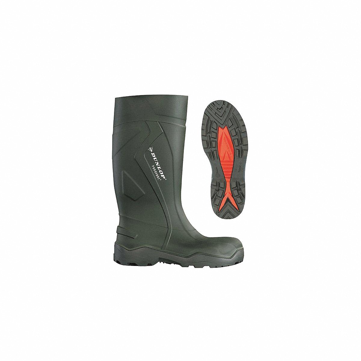 Dunlop Rubber Boot, Men'S, 11, Knee, Green, Pr (E762943)