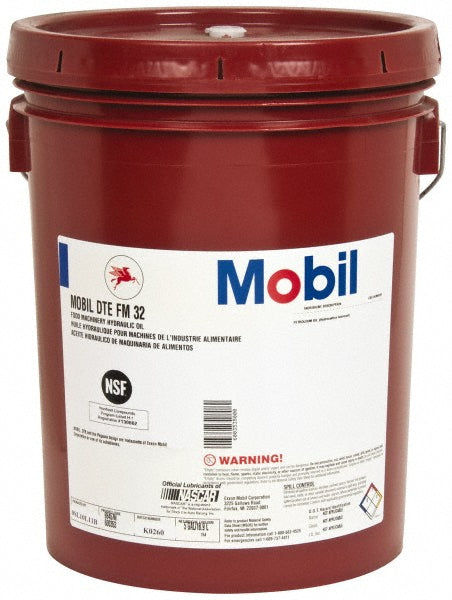 Mobil 105764 Hydraulic Machine Oil: ISO 32, 5 gal, Pail