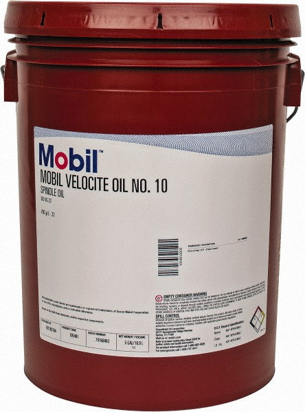 Mobil 105481 Spindle Machine Oil: ISO 22, 5 gal, Pail