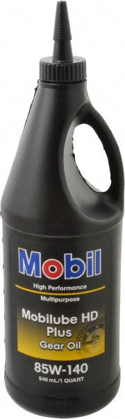 Mobilube Gear Oil: 0.25 gal Bottle, SAE 85W-140 - 128495