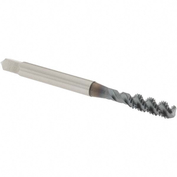 OSG 1413508 Spiral Flute Tap: #10-32, UNF, 3 Flute, Bottoming Chamfer, 2B Class of Fit, High-Speed Steel, TiCN Finish