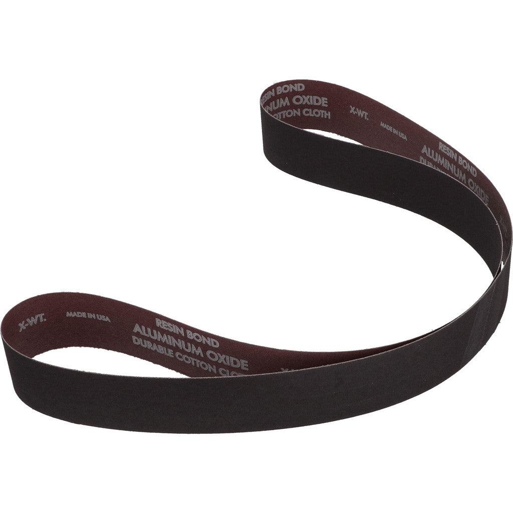 Norton 78072721280 Abrasive Belt: 2" Wide, 60" OAL, 100 Grit, Aluminum Oxide