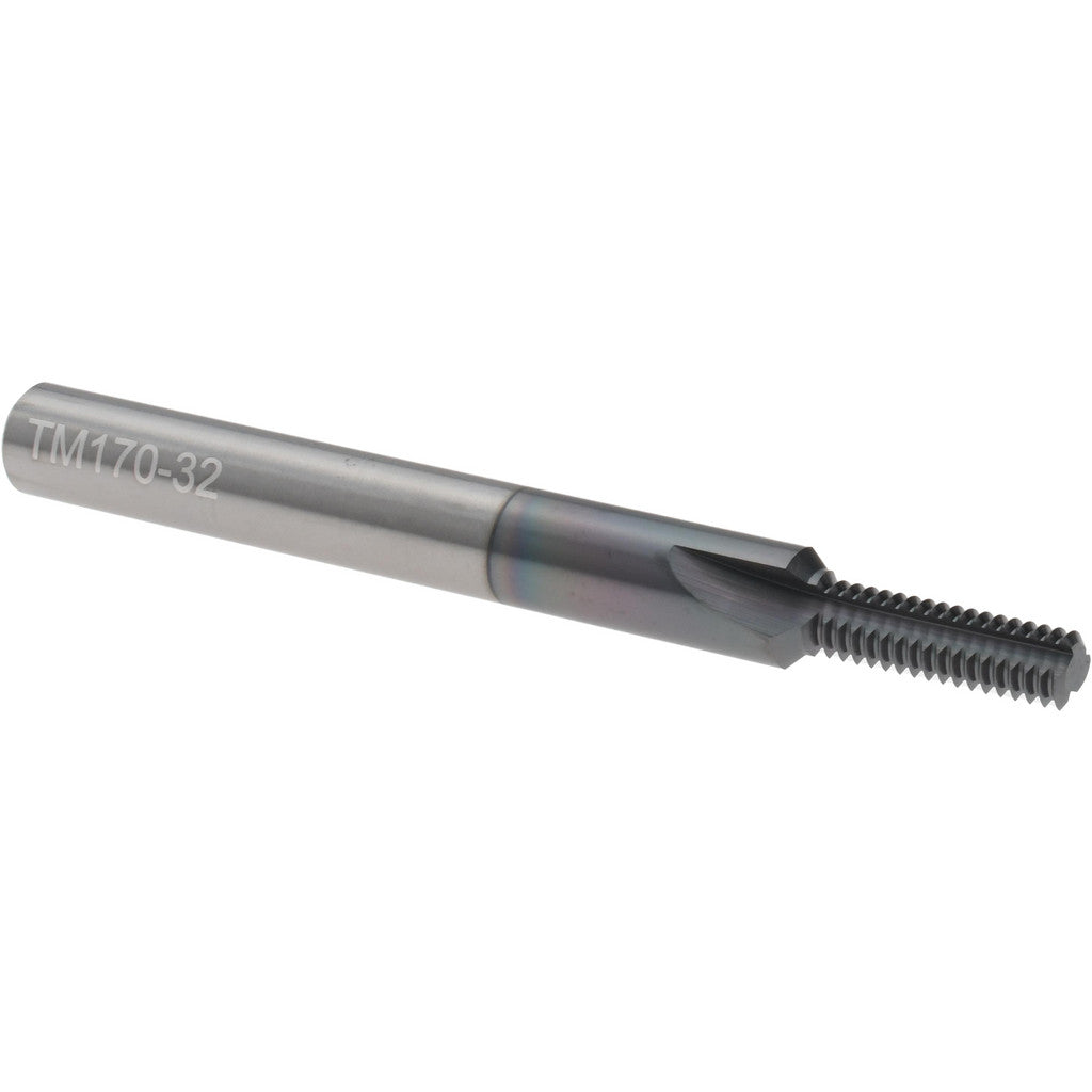 Scientific Cutting Tools TM170-32A Straight Flute Thread Mill: 1/4-32, Internal, 3 Flutes, 1/4" Shank Dia, Solid Carbide
