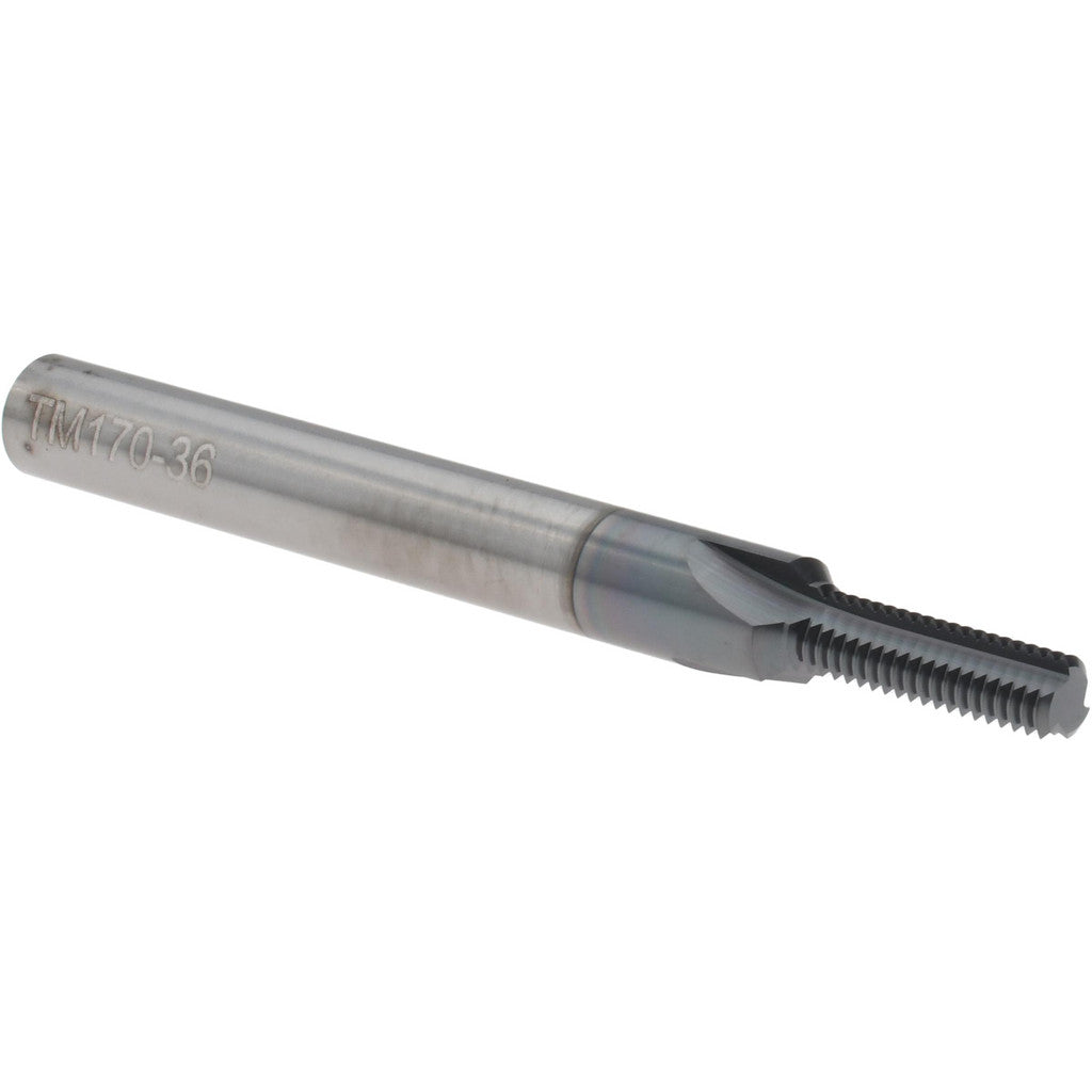 Scientific Cutting Tools TM170-36A Straight Flute Thread Mill: 1/4-36, Internal, 3 Flutes, 1/4" Shank Dia, Solid Carbide