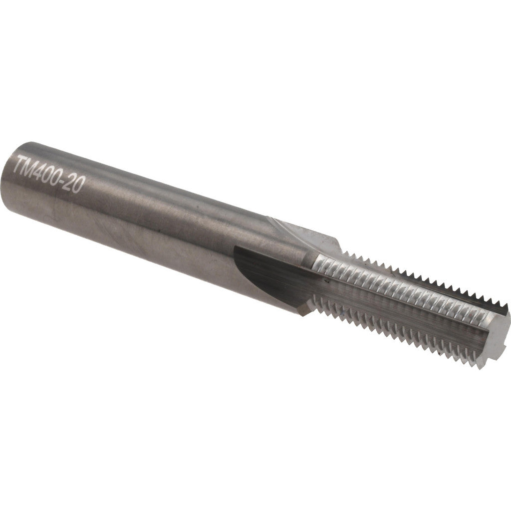 Scientific Cutting Tools TM.400-20 Straight Flute Thread Mill: 1/2-20, Internal, 4 Flutes, 1/2" Shank Dia, Solid Carbide