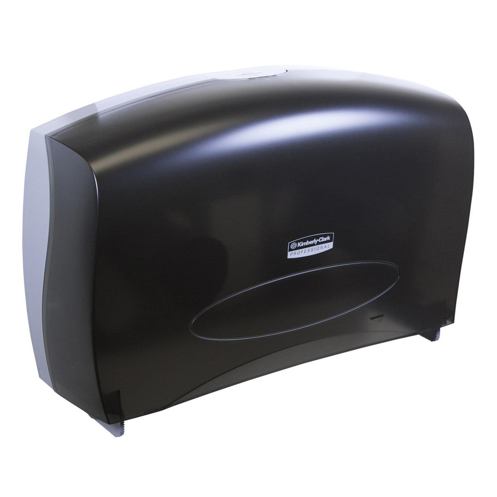Kimberly-Clark Professional 9551 Jumbo Roll Toilet Paper Dispenser, Combo Unit, Black, 20.43" x 13.12" x 5.8"