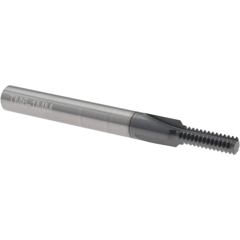 Scientific Cutting Tools TM6-1MM-A Straight Flute Thread Mill: Internal, 3 Flutes, 1/4" Shank Dia, Solid Carbide