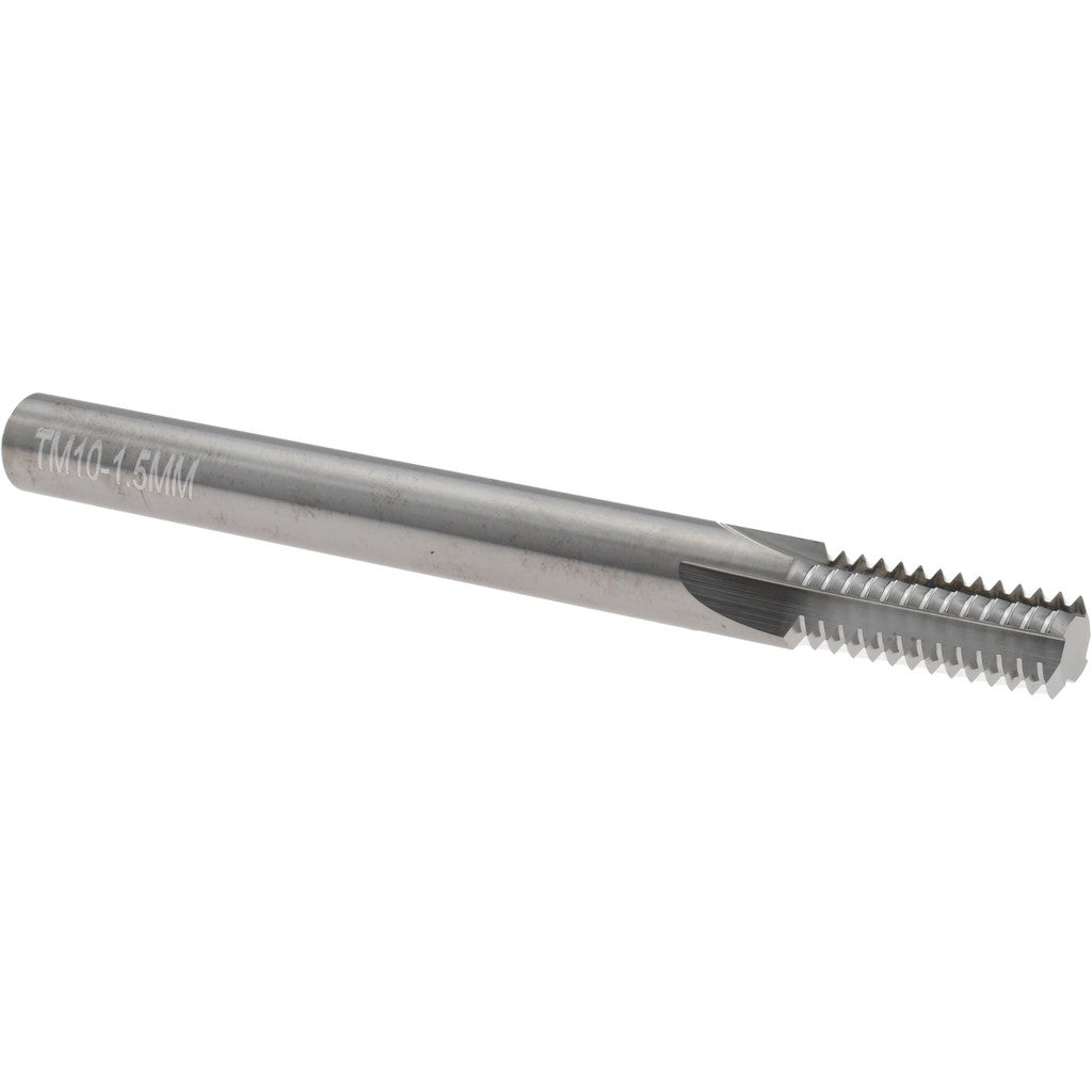 Scientific Cutting Tools TM 10-1.5MM Straight Flute Thread Mill: Internal, 4 Flutes, 5/16" Shank Dia, Solid Carbide