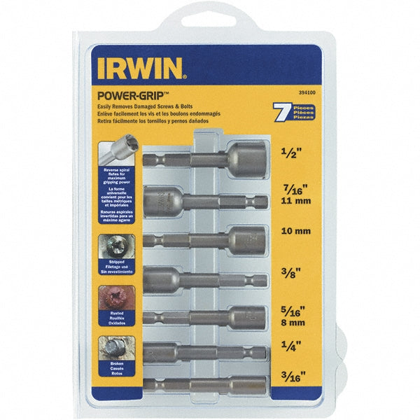 Irwin 394100 Bolt & Screw Extractor Set: Screw & Nut Extractor