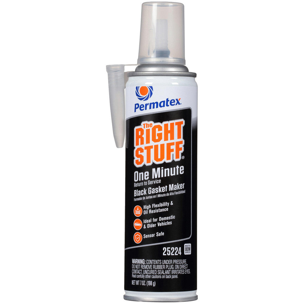 Permatex 25224 The Right Stuff 1 Minute Gasket Maker, Black, 7 oz