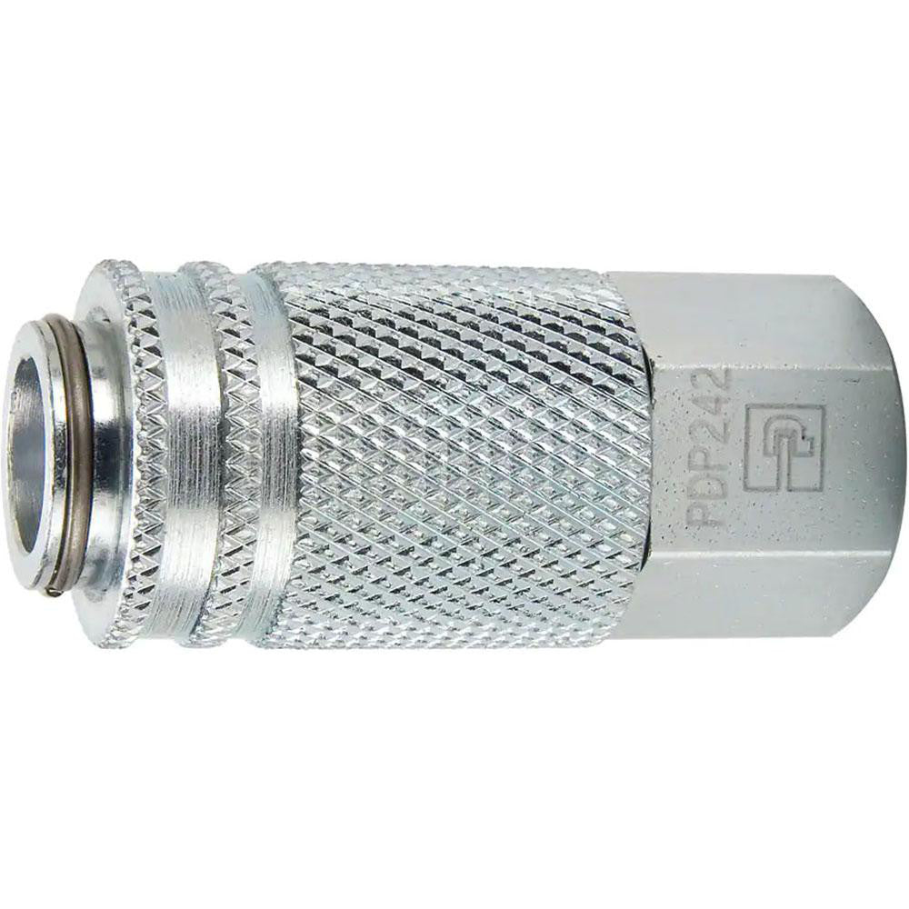 Parker PD242 Hydraulic Hose Female Pipe Rigid Fitting: 1/8" Hose Size, 1/4-18, 6000 psi