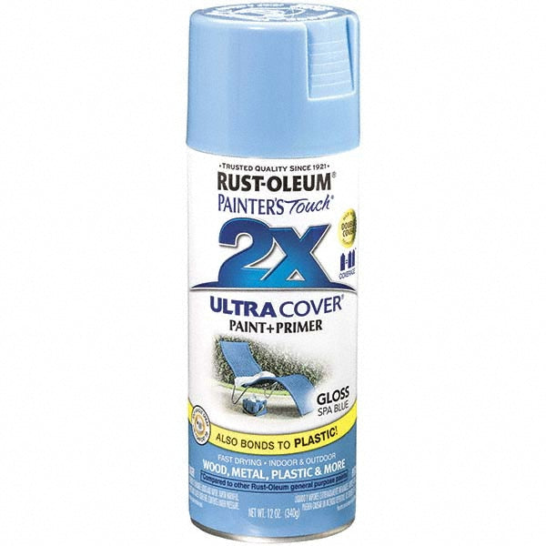 Rust-Oleum 334045 Painter's Touch 2X Ultra Cover Spray Paint, Spa Blue, Gloss, 12 oz (Pack of 6)