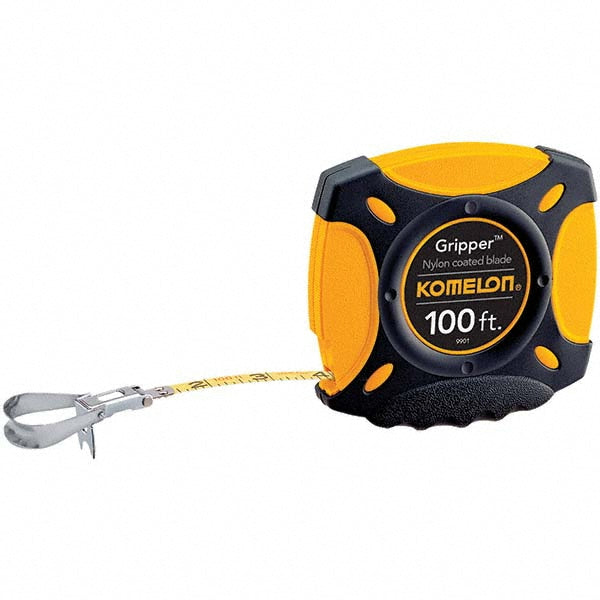 Komelon 9901 Tape Measure: 100' Long, 3/8" Width, Yellow Blade