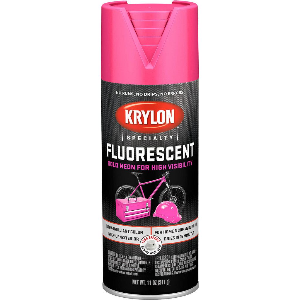 Krylon K03105777 Fluorescent Paint, Cerise, 11 oz