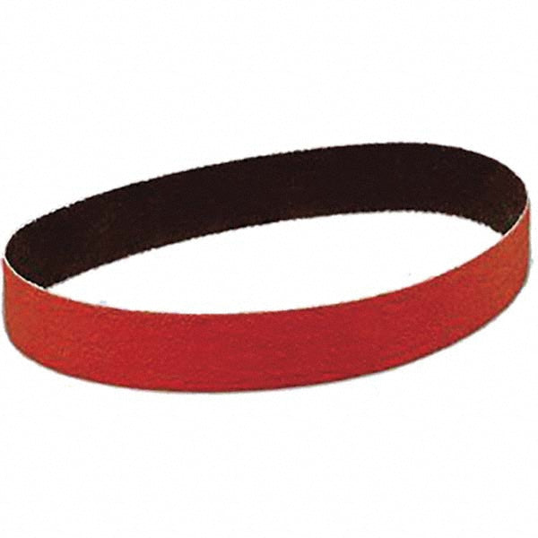 3M 7010307733 Abrasive Belt: 1-1/2" Wide, 60" OAL, 80 Grit, Ceramic Aluminum Oxide