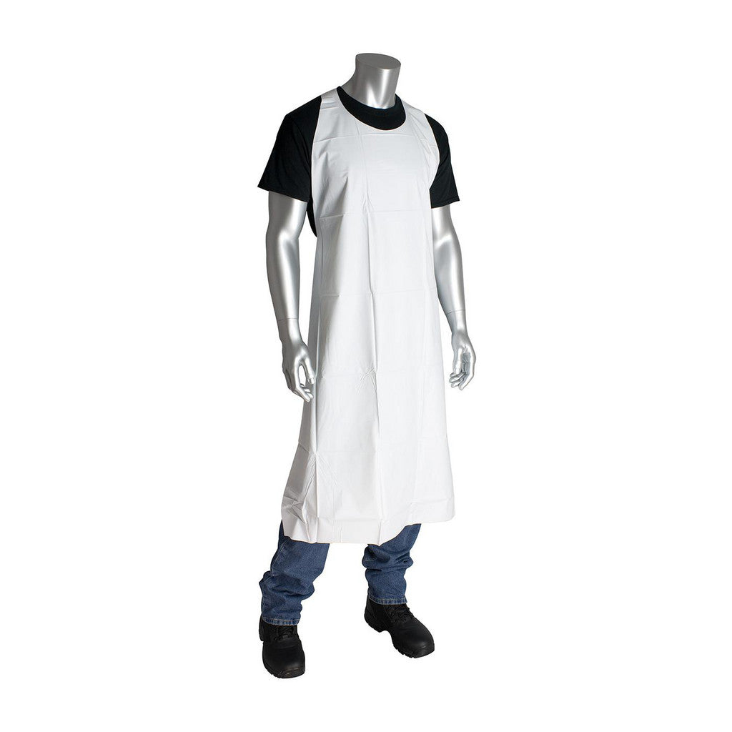 PIP 200-07501 Disposable Bib Apron: White