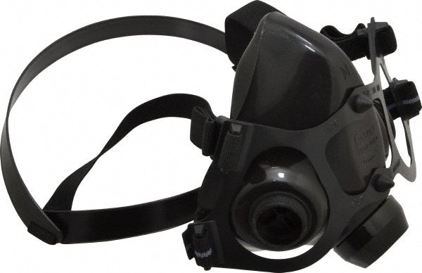 North 770030M Half Facepiece Respirator: Silicone, Threaded, Medium