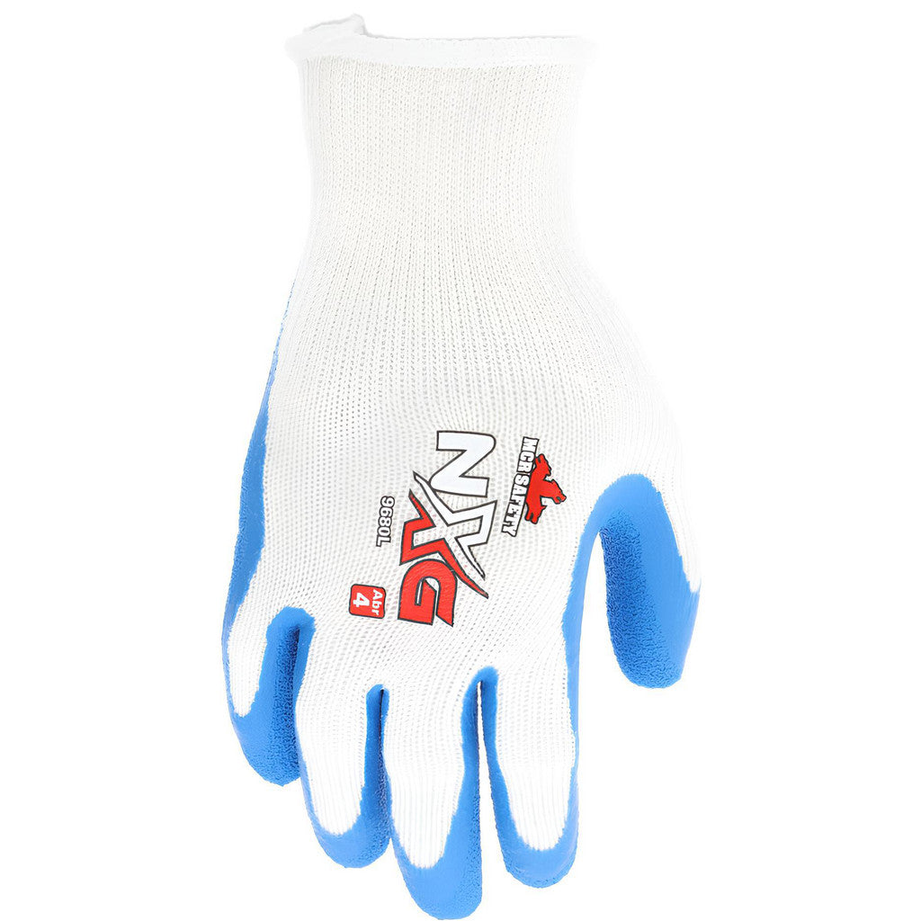MCR Safety 9680XL Work Gloves: 9680, Size X-Large, Latex-Coated, Cotton & Polyester, General Purpose
