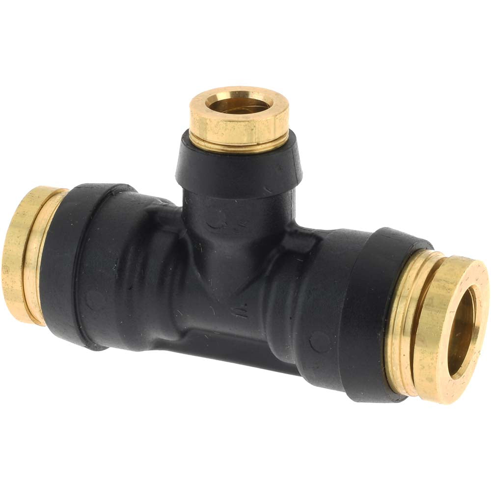 Parker 364PTC-6-6-4 Push-to-Connect x Push-to-Connect Union Tee: 3/8 x 3/8 x 1/4" Tube OD
