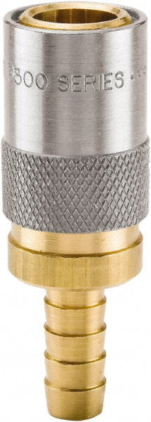 Parker PC206AV Hydraulic Hose Barb Straight Coupler: 3/8" Hose ID, 200 psi