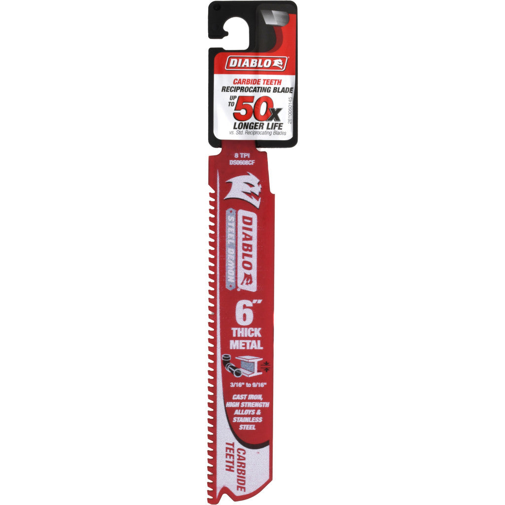 DIABLO DS0608CF Reciprocating Saw Blade: Solid Carbide