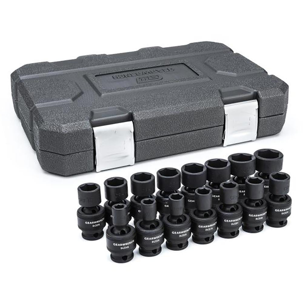 GEARWRENCH 84918N 15 Pc 3/8" Dr 6 Pt Universal Impact Metric Socket Set