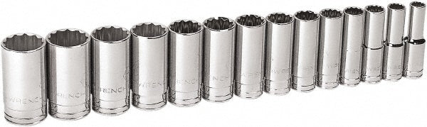 GEARWRENCH 80732 Socket Set: Deep, 14 Pc, 1/2" Drive, 7/16 to 1-1/2"