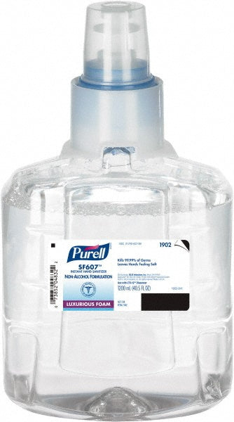 PURELL 1902-02 Hand Sanitizer: Foam, 1200 mL, Dispenser Refill, Alcohol-Free