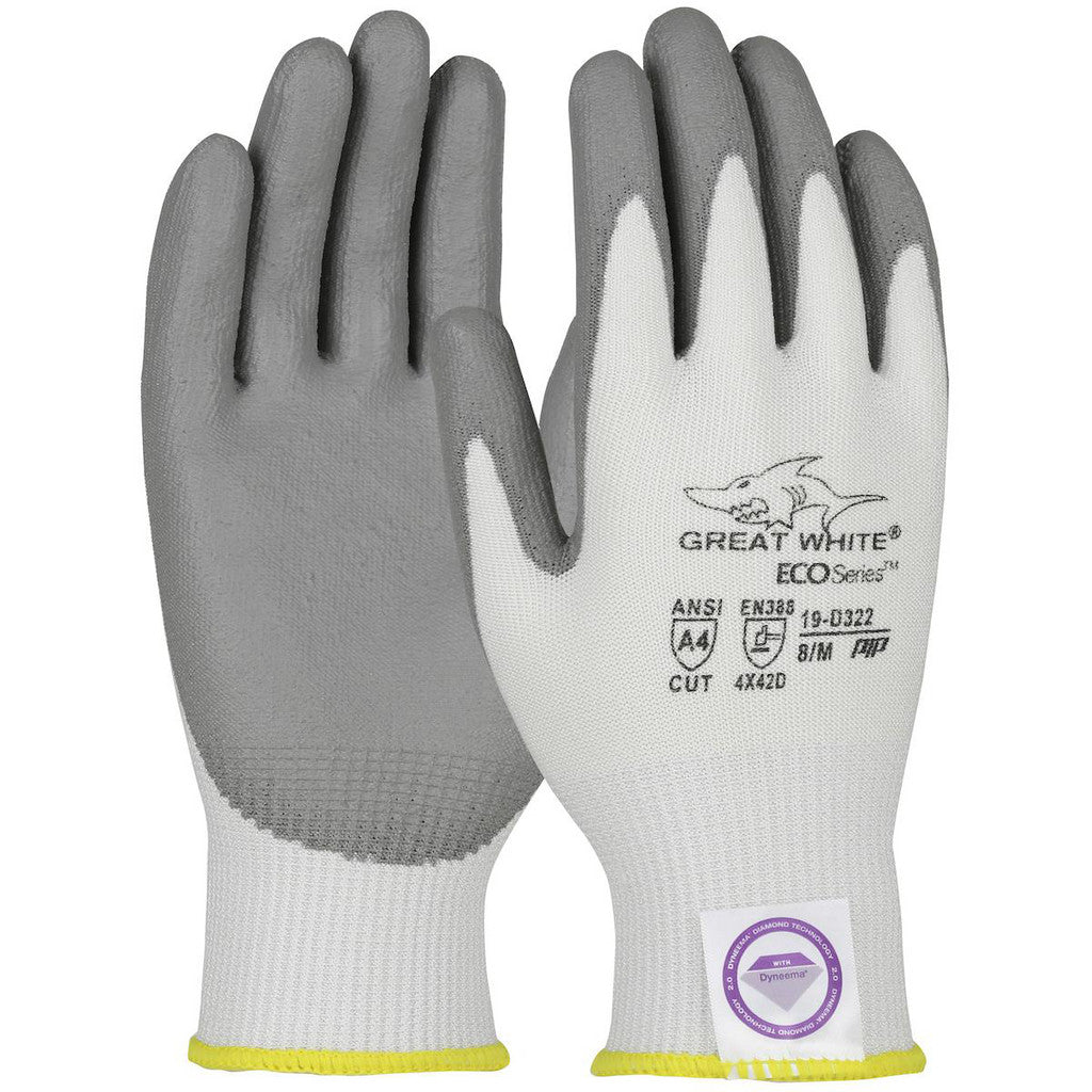 PIP 19-D322/XL Cut, Puncture & Abrasion-Resistant Gloves: G-Tek 3GX 19-D322, Size X-Large, ANSI Cut A4, ANSI Puncture 3, Polyurethane, Dyneema Diamond