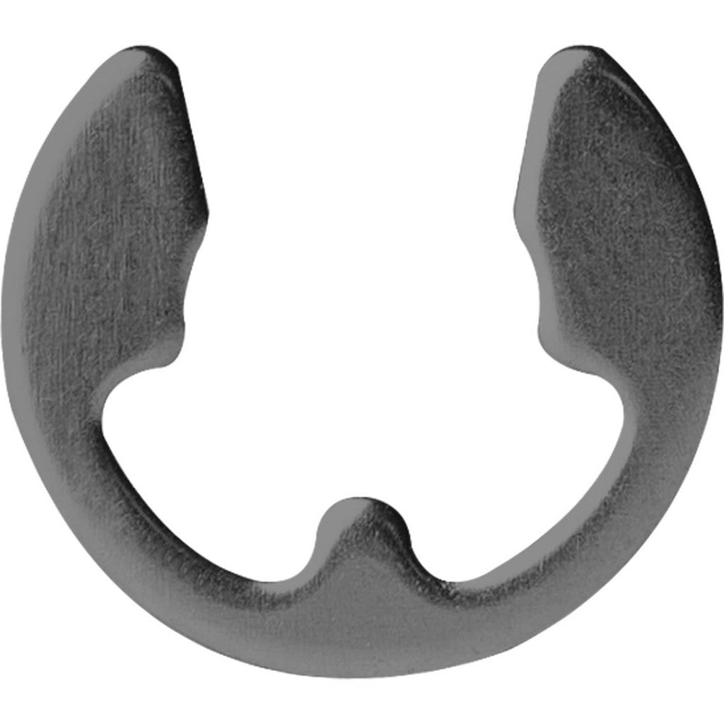 Rotor Clip RE-37ST PA External Reinforced E Style Retaining Ring: 0.303" Groove Dia, 3/8" Shaft Dia, 1060-1090 Steel, Phosphate Finish (Pack of 100)