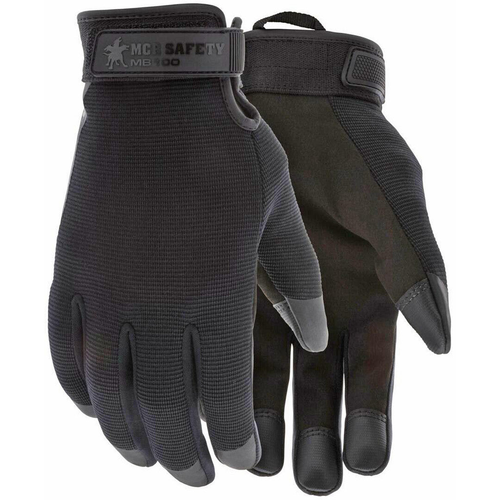 MCR Safety MB100XL Work Gloves: Memphis MB100, Size X-Large, Synthetic Leather Lined, Synthetic Leather, Mechanic's & Lifting