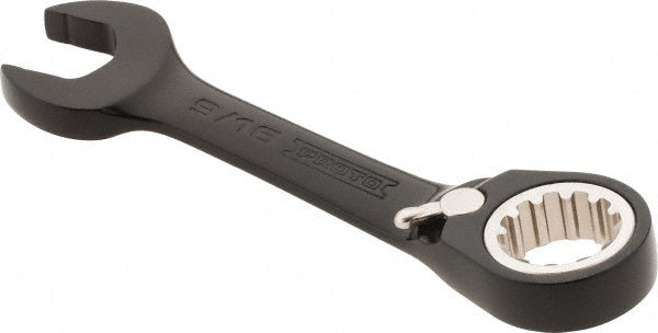 Proto JSCV18S Combination Wrench: 9/16" Head Size, 15 deg Offset