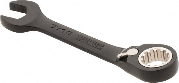 Proto JSCV14S Combination Wrench: 7/16" Head Size, 15 deg Offset