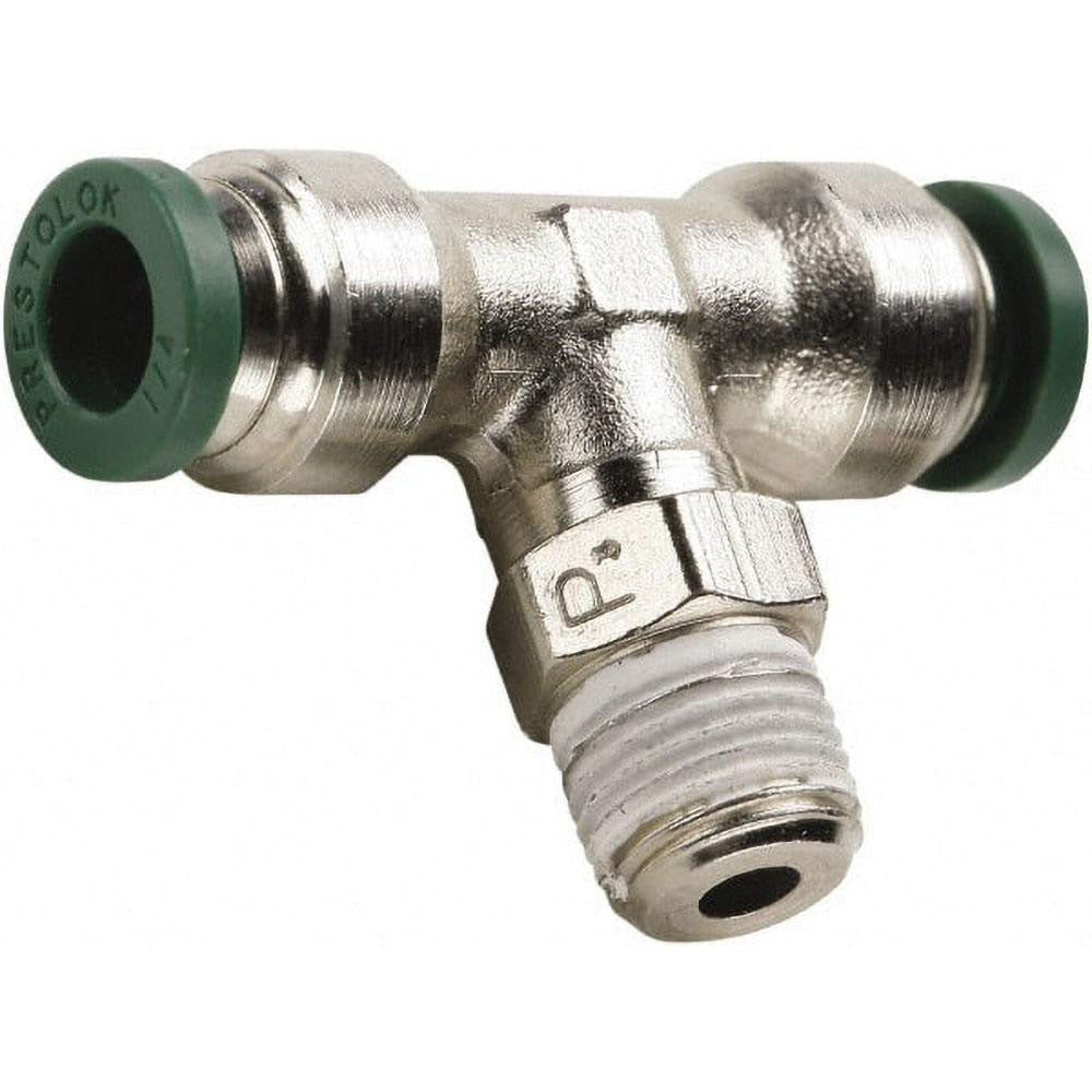 Parker W172PLP-6-8 Push-to-Connect x Male NPTF Swivel Branch Tee: 1/2 NPTF, 3/8" Tube OD