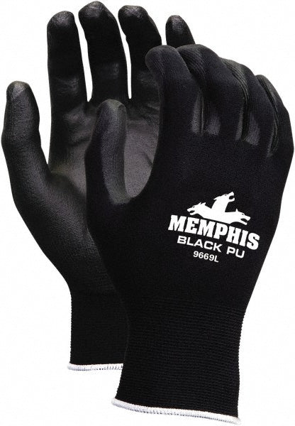 MCR Safety 9669XXL Work Gloves: Memphis 9669, Size 2X-Large, Polyurethane-Coated Puncture Resistant