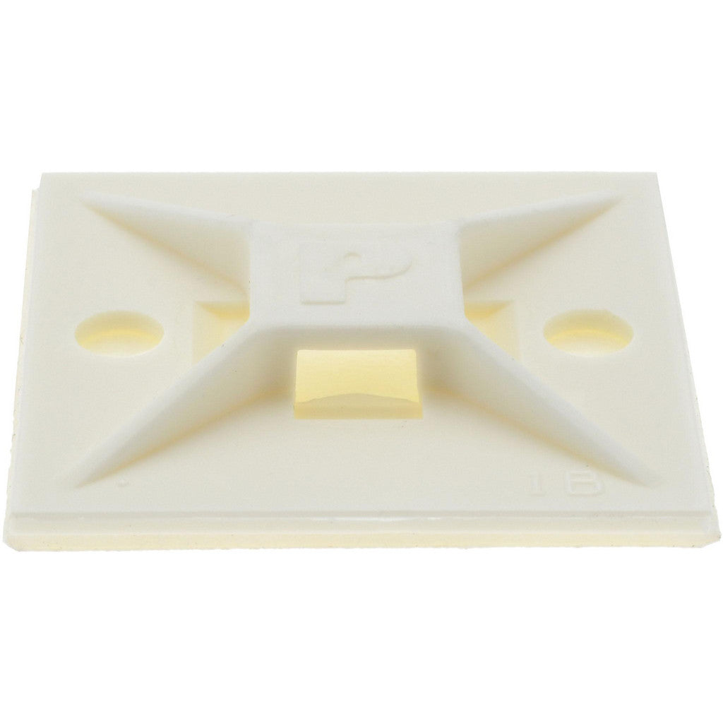 Panduit ABM112-A-C White, Nylon, Four Way Cable Tie Mounting Base (Pack of 100)