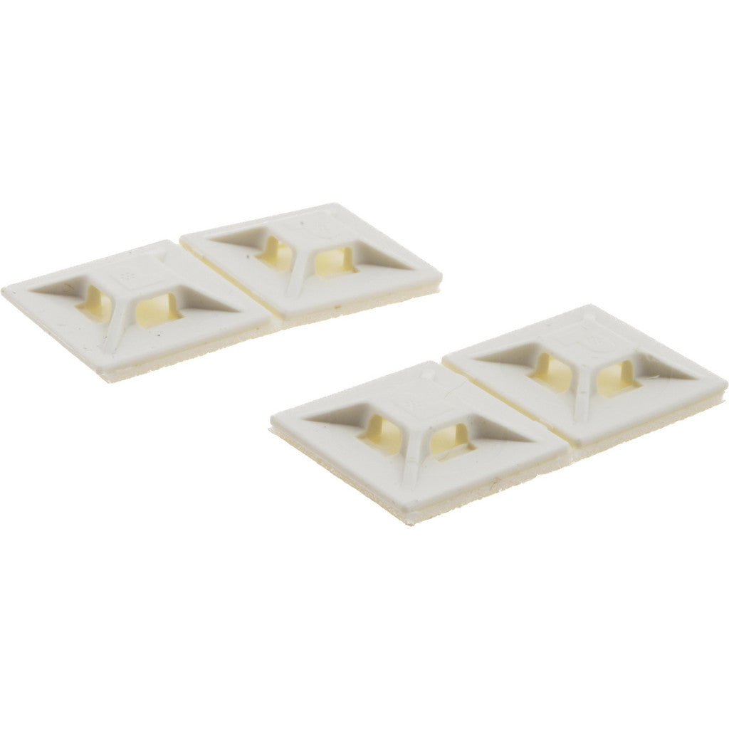 Panduit ABMM-A-C White, ABS, Four Way Cable Tie Mounting Base (Pack of 100)
