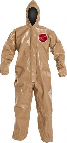 Dupont C3127TTN3X000600 Disposable Coveralls: Chemical, Liquid & Splash Protection, Size 3X-Large, 4.4000 oz, Tychem 5000, Zipper & Stormflaps Closure