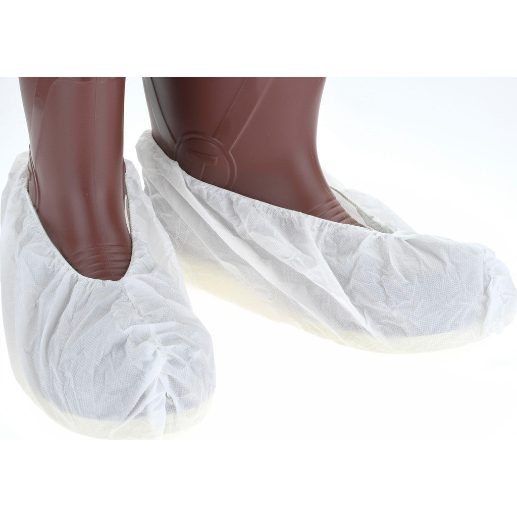 Cellucap 2602W Shoe Cover: Non Chemical-Resistant, Polypropylene, White