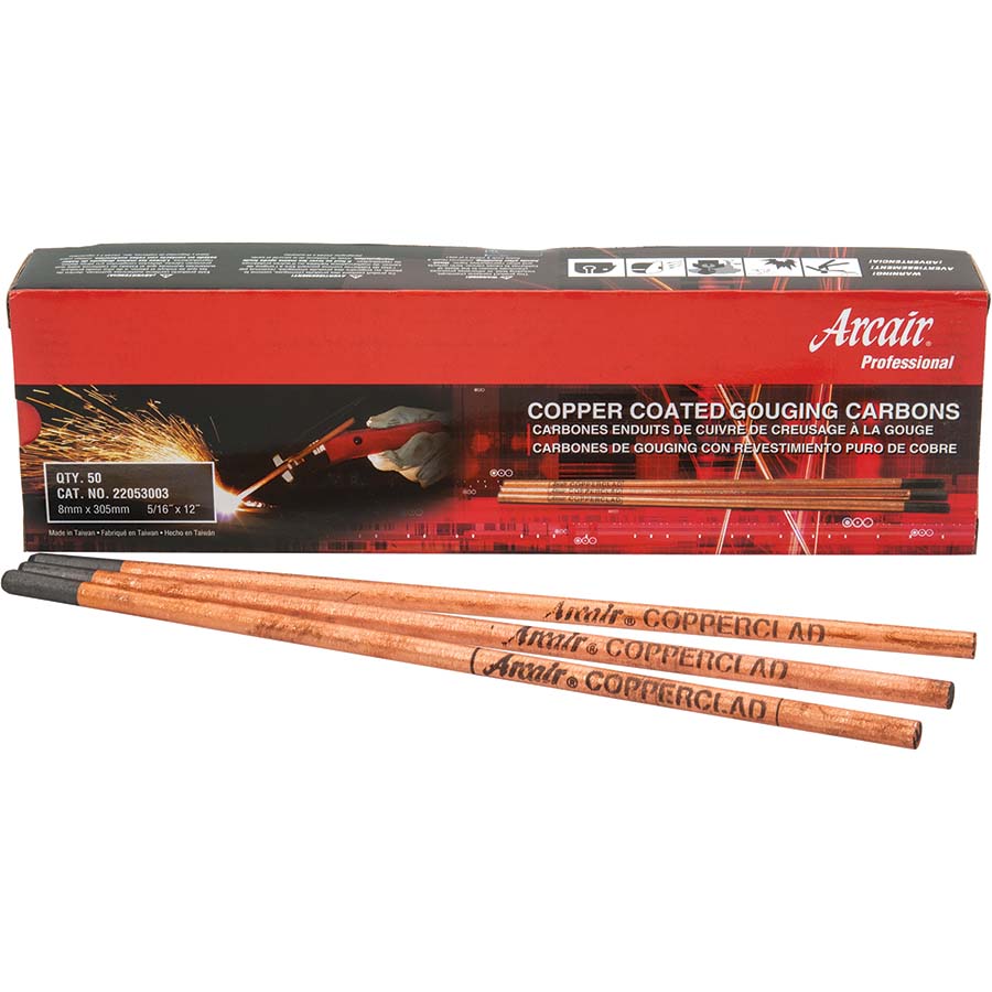 Arcair 22053003 Stick Welding Electrode: 5/16" Dia, 12" Long, Copper