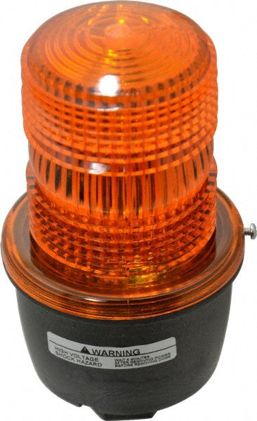 Federal Signal Corp LP3P-120A Low Profile Mini Strobe Light: Amber, Pipe Mount, 120VAC