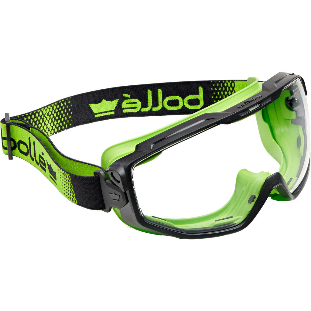 bolle SAFETY UNIVGN11W Safety Goggles: Dust & Splash, Anti-Fog & Anti-Scratch, Clear Polycarbonate Lenses