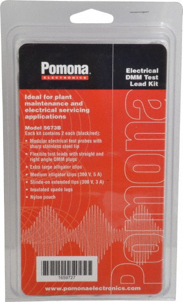 Pomona 5673B Test Leads Extension: Use with Amprobe Multimeter Fluke Multimeter H.P. Multimeter Tektronix Multimeter & Wavetek Digital Multimeter