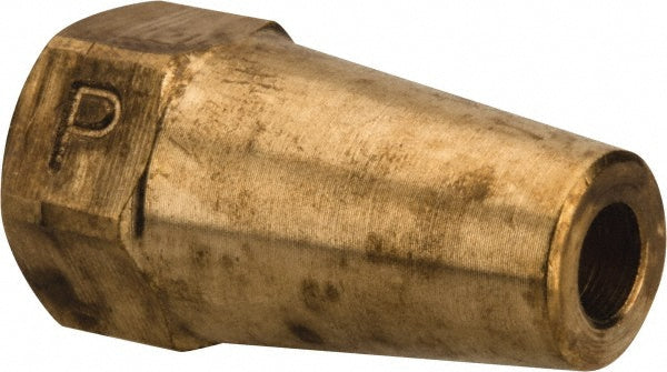 Parker 41FL-2 Brass Flared Tube Long Nut: 1/8" Tube OD, 5/16-24 Thread, 45° Flared Angle