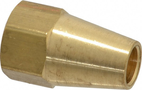 Parker 41FL-6 Brass Flared Tube Long Nut: 3/8" Tube OD, 5/8-18 Thread, 45° Flared Angle