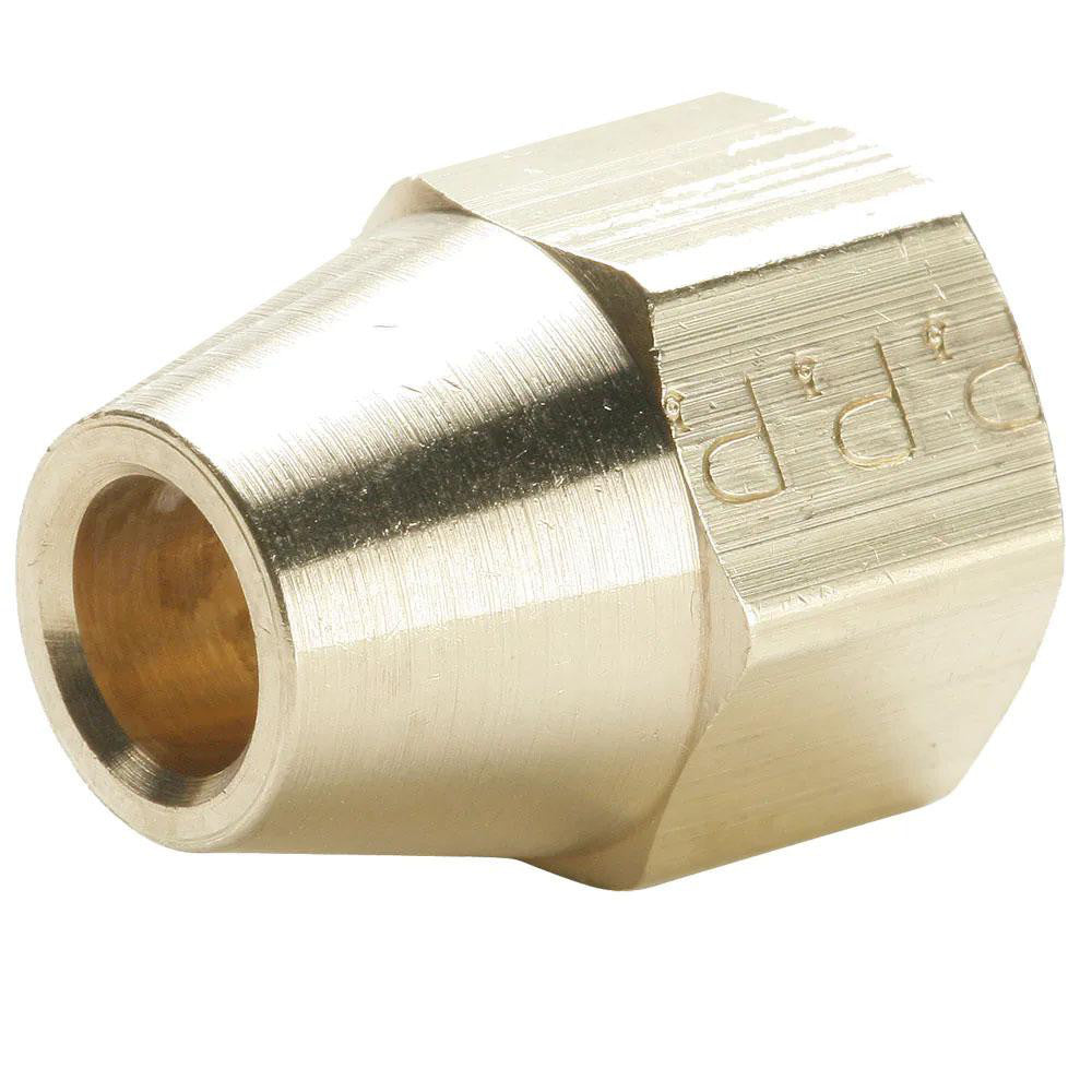 Parker 41FS-6 Brass Flared Tube Short Nut: 3/8" OD, 5/8-18 Thread, 45 deg Flared Angle (Pack of 5)