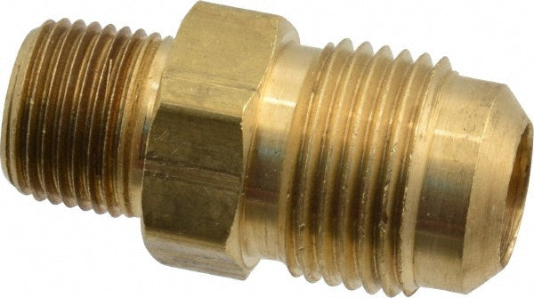 Parker 48F-10-6 Brass Flared Tube Connector: 5/8" Tube OD, 3/8-18 Thread, 45° Flared Angle